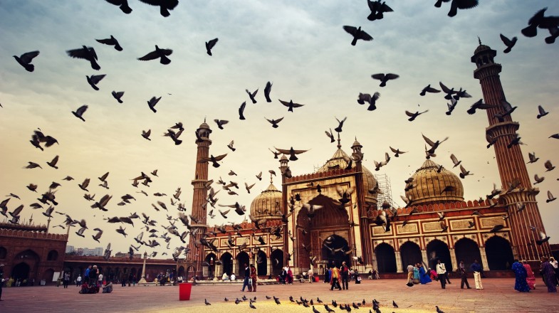 The Jama Masjid is India's largest mosque and definitely a sight to see with its large archways and two tall towers!