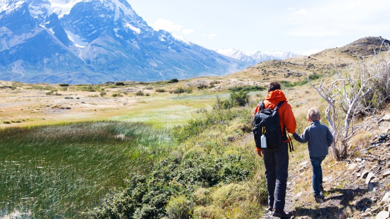 Hike in Torres del Paine National Park on a 6-day Patagonia itinerary.