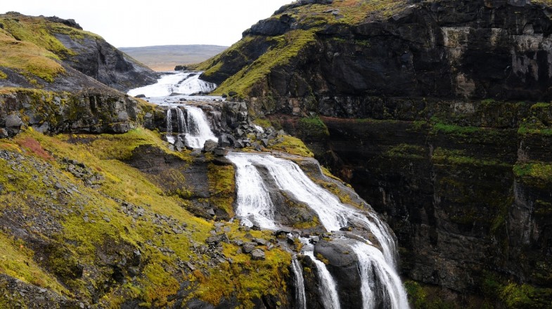 Hiking Glymur Waterfall