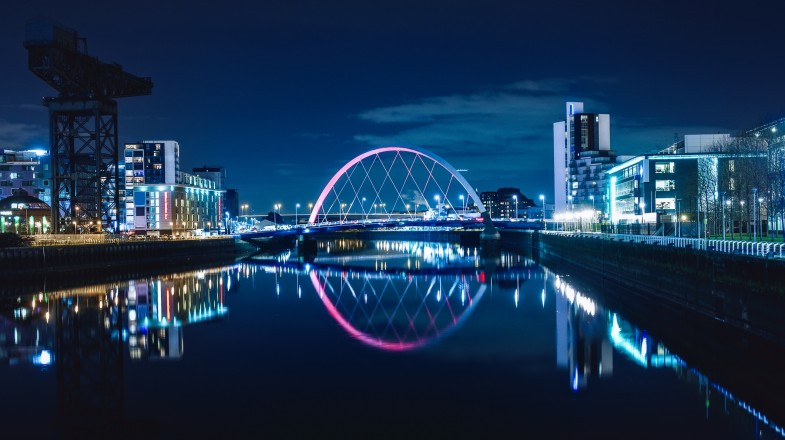 The night sky in Glasgow