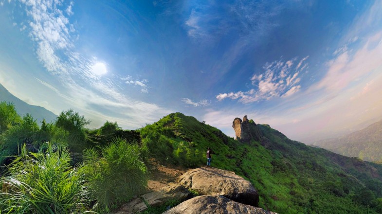 The view of Idukki, one of the 14th districts in Kerala, India
