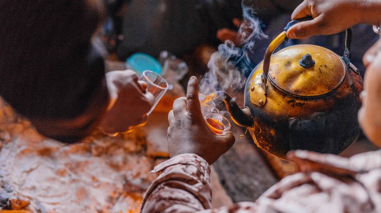 Bedouin tea in Jordan in February
