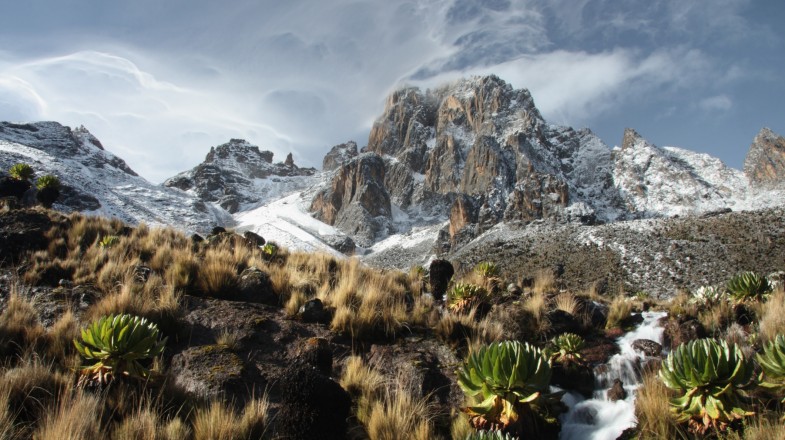 Mount Kenya at Sunrise, Kenya in August
