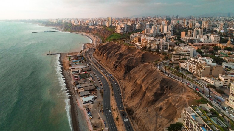 View of Barranco, Lima, Peru in March