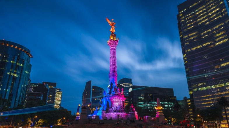 The Angel of Independence in Mexico City, Mexico in September.