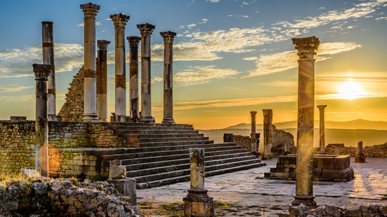 Ancient city of Volubilis, Morocco in November