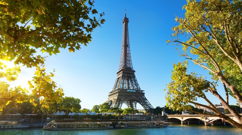 Eiffel tour atop the Seine River in Paris, the best place to visit in France.