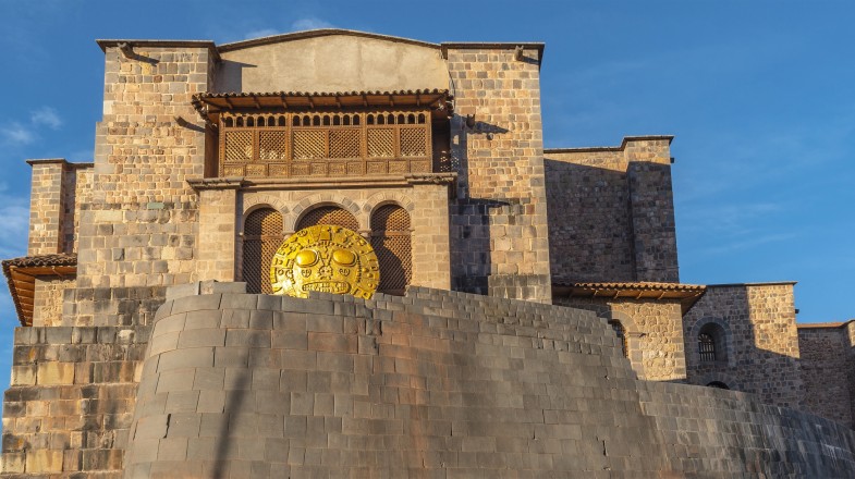 Sun Temple and Santo Domingo Convent, Cusco, Peru in February