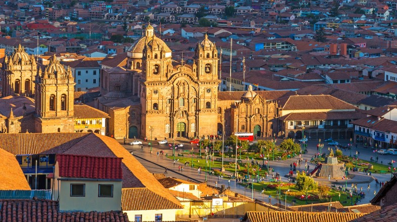 Main Square in Cusco, Peru in January