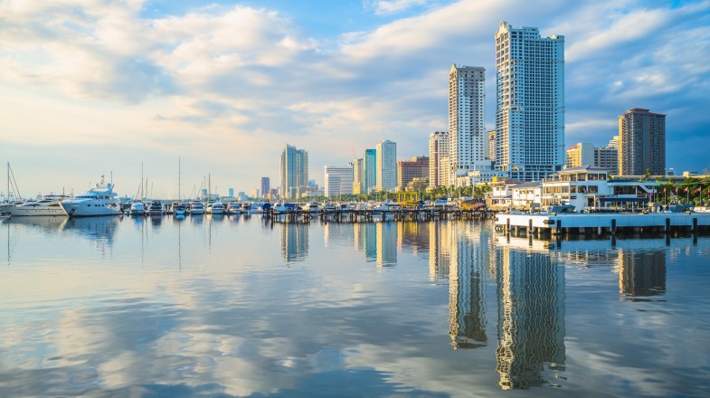 Port of Manila at Manila Bay in the Philippines in February.