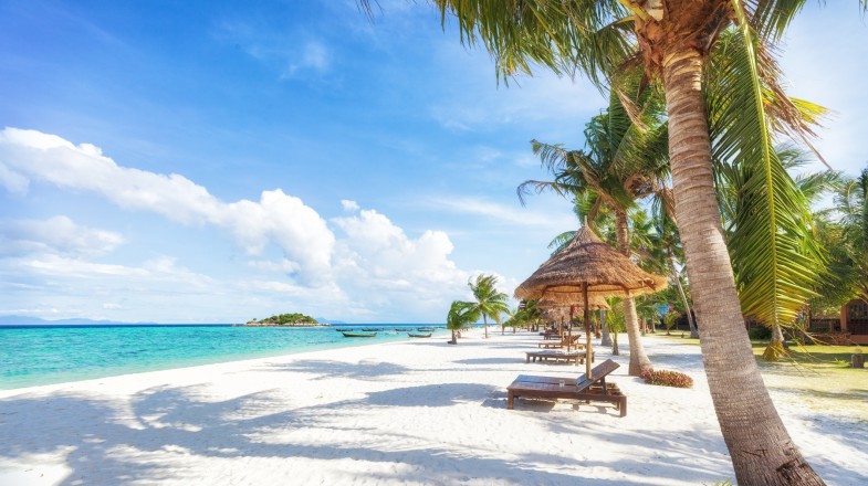 View of Koh Lipe beach in Thailand in February.